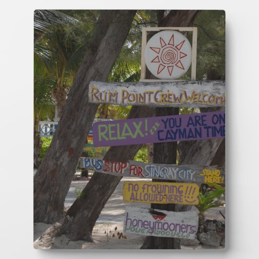 Wegwijzer Rum Point Grand Cayman Fotoplaat (Voorkant)