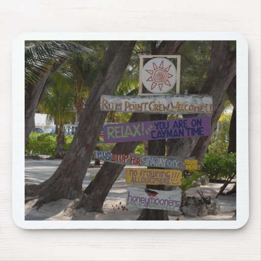 Wegwijzer Rum Point Grand Cayman Muismat (Voorkant)