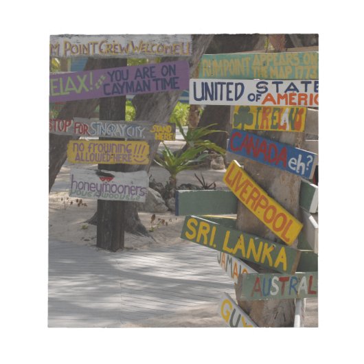 Wegwijzer Rum Point Grand Cayman Notitieblok (Voorkant)