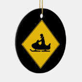Wegwijzer — Snowmobile Keramisch Ornament (Rechts)