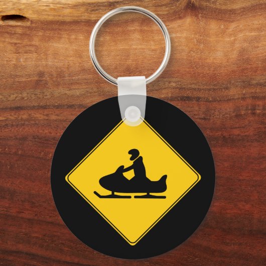 Wegwijzer — Snowmobile Sleutelhanger (Voorkant)