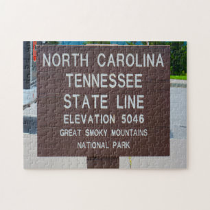Wegwijzer Staatsgrens Tennessee. Legpuzzel