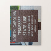 Wegwijzer Staatsgrens Tennessee. Legpuzzel (Verticaal)