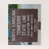 Wegwijzer Staatsgrens Tennessee. Legpuzzel (Verticaal)