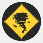 Wegwijzer — Tornado Ronde Sticker (Voorkant)
