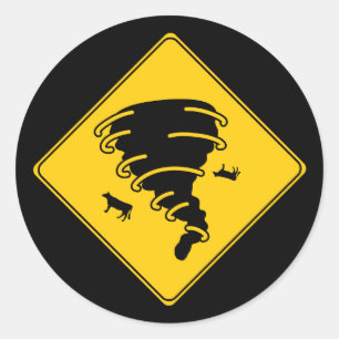 Wegwijzer — Tornado Ronde Sticker