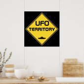 Wegwijzer UFO-territorium Poster (Keuken)