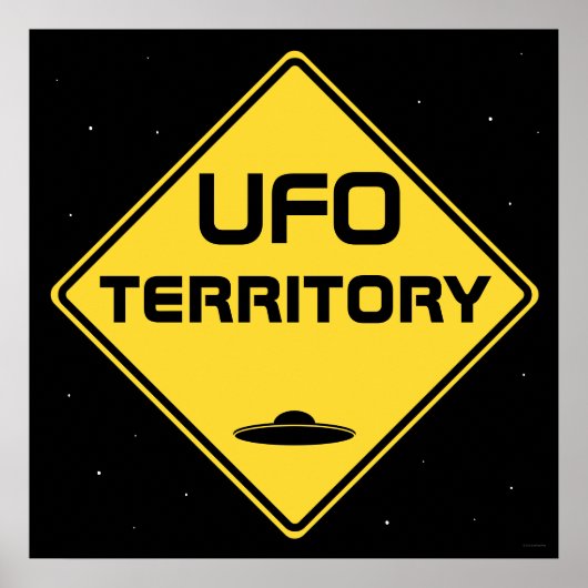 Wegwijzer UFO-territorium Poster (Voorkant)
