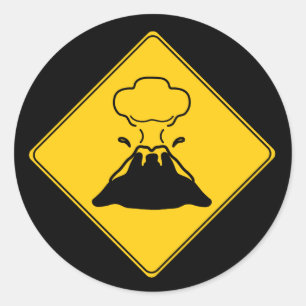 Wegwijzer — Volcano Ronde Sticker