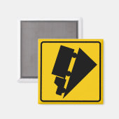 Wegwijzer voor heuvel- of steepgradenwaarschuwing magneet (Voorkant / Achterkant)
