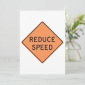 Wegwijzer voor lagere snelheid kaart (Staand voorkant)