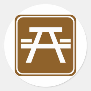 Wegwijzer voor wegwerp-tafel ronde sticker