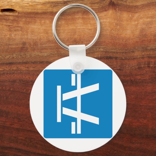 Wegwijzer voor wegwerp-tafel sleutelhanger (Voorkant)