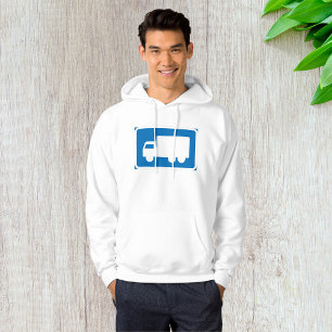 Wegwijzer vrachtwagenroute Blauw transportsymbool Hoodie