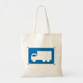 Wegwijzer vrachtwagenroute Blauw transportsymbool Tote Bag (Voorkant)