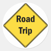 Wegwijzer — Wegentrip Ronde Sticker (Voorkant)