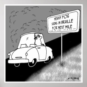 Wegwijzers in braille poster