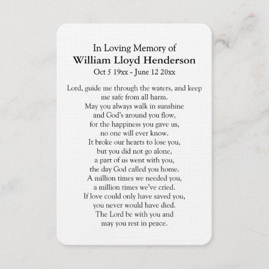 Wegzeilend naar wolkengebedskaarten (Voorkant)