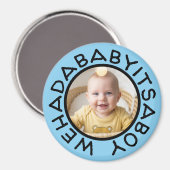 Wehadabyitsaboy grappige tekst uit oude tijden magneet (Voorkant / Achterkant)