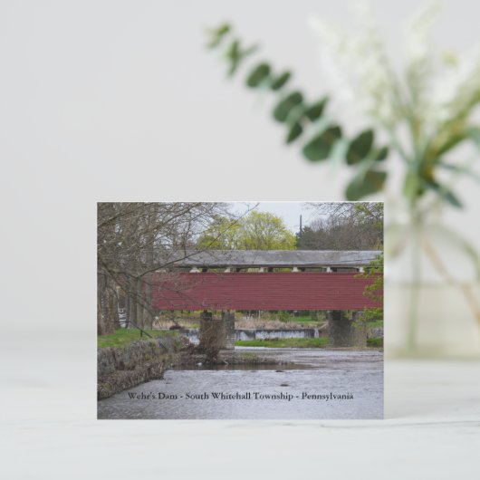 Wehr's Dam - South Whitehall Township - PA Briefkaart (Staand voorkant)