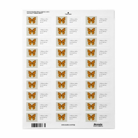 Weide Argusvlinder Etiket (Full Sheet)