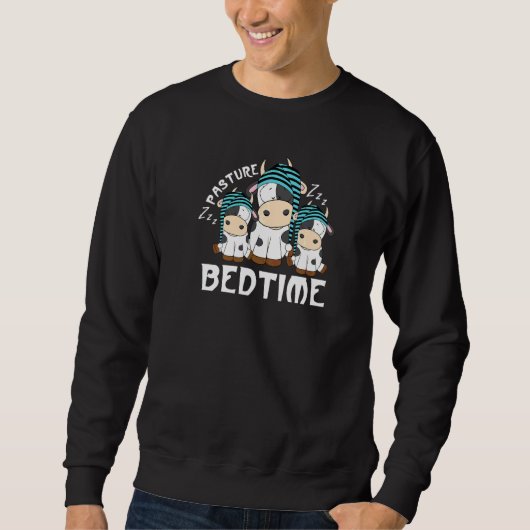 Weide Bedtijd Schattig Dier Koe Boer 1 Trui (Voorkant)