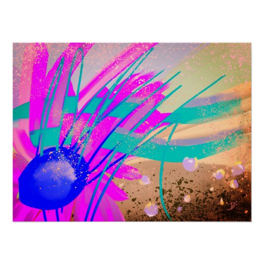 Weide bij zonsondergang - Abstract Perfect Poster (Voorkant)