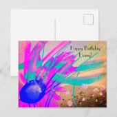Weide bij zonsondergang - Abstracte schildering Briefkaart (Voorkant / Achterkant)