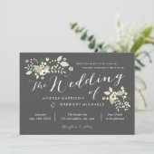 weide bloeit bruiloft uitnodiging (Staand voorkant)