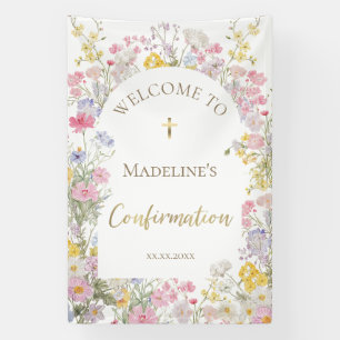 weide bloemen Bevestiging welkom Spandoek