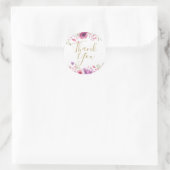 Weide Bloemen Dank Je Ronde Sticker (Tas)