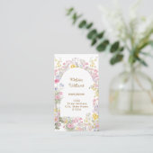 weide bloemen frame visitekaartje (Staand voorkant)