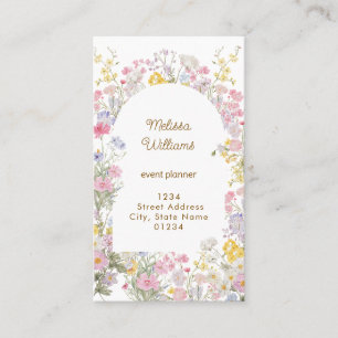 weide bloemen frame visitekaartje