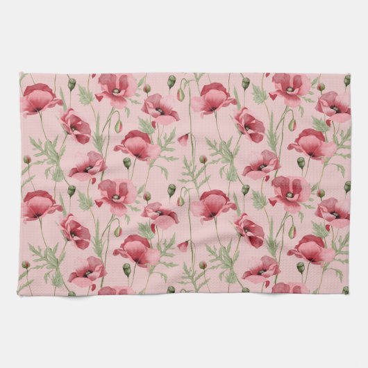Weide bloemen prints landhuis theedoek (Horizontaal)