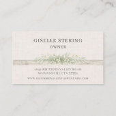Weide-eieren Shabby Chic Linnen Visitekaartje (Achterkant)