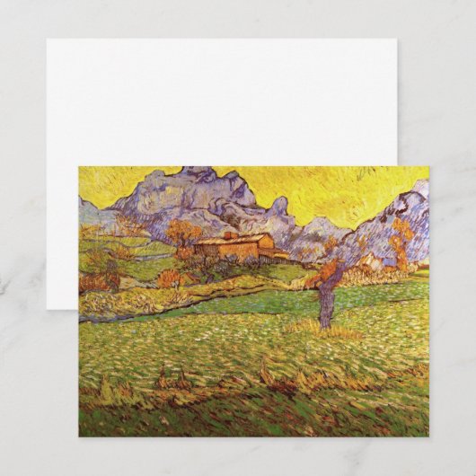 Weide in de bergen door Vincent van Gogh (Voorkant / Achterkant)