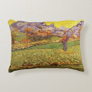 Weide in de bergen door Vincent van Gogh Decoratief Kussen