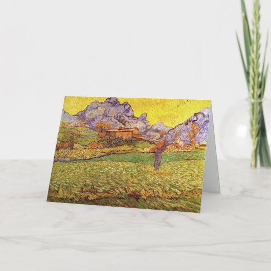 Weide in de bergen door Vincent van Gogh Kaart (Voorkant)