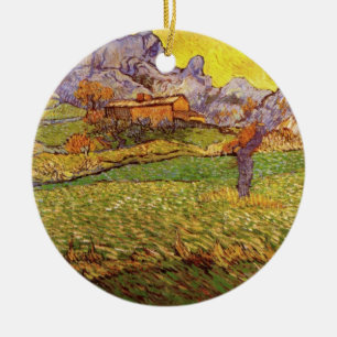 Weide in de bergen door Vincent van Gogh Keramisch Ornament