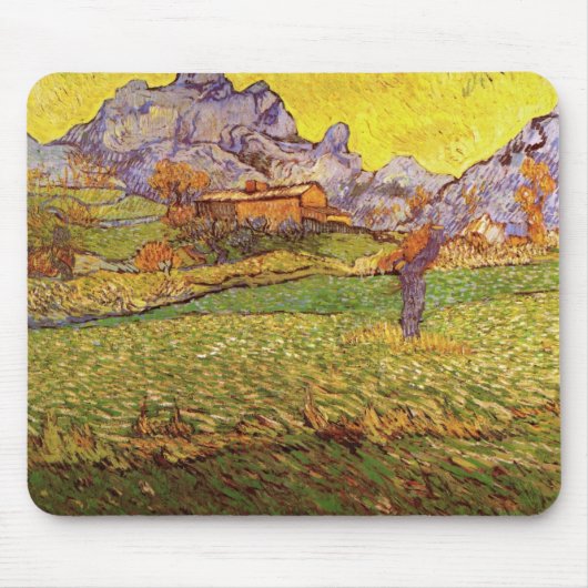 Weide in de bergen door Vincent van Gogh Muismat (Voorkant)