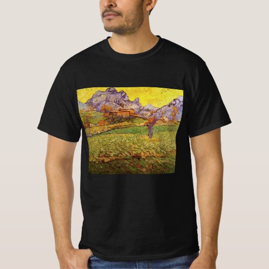 Weide in de bergen door Vincent van Gogh T-shirt (Voorkant)
