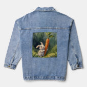Weide Konijn Dromen: Wapperende Spijkerjack Denim Jacket (Achterkant)