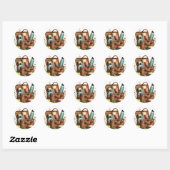 Weide Leespicknick Ronde Sticker (Vel)