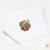 Weide Leespicknick Ronde Sticker (Envelop)