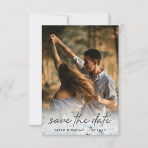 Weide Lied vervagende Wilde Bloemen met Afbeelding Save The Date