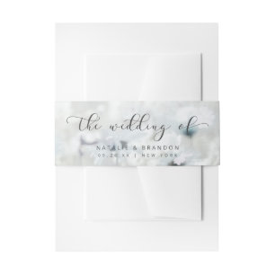 Weide Lied vervagende Wilde Bloemen Monogram Bruil Uitnodigingen Wikkel