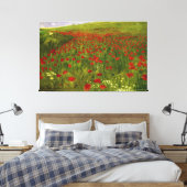 Weide met papaver (1896) Merse Pál Szinyei Canvas Afdruk (Insitu (Slaapkamer))
