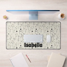 weide met wilde bloemen,aquarel boho wilde bloemen bureaumat