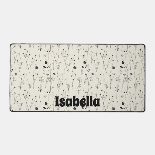 weide met wilde bloemen,aquarel boho wilde bloemen bureaumat (Voorkant)