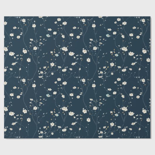 weide met wilde bloemen,aquarel boho wilde bloemen cadeaupapier (Vlak)